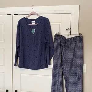 The Smurfs pj top & Voglio pj pants with pockets, elastic waist & tie NWT